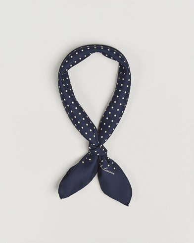 Ralph Lauren Purple Label Printed Dot Scarf Navy – Blau