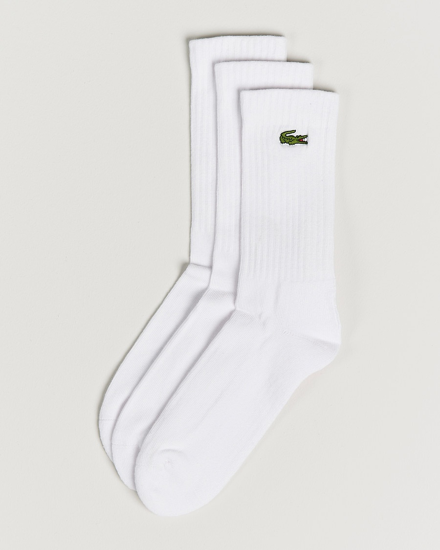 Lacoste Sport 3-Pack Sport Socks White – Weiß