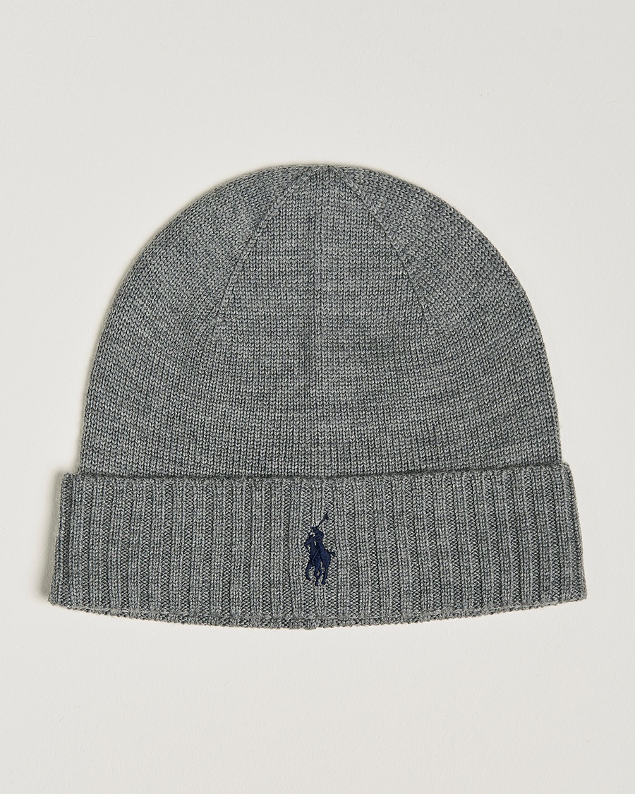 Polo Ralph Lauren Merino Beanie Fawn Grey Heather – Grau