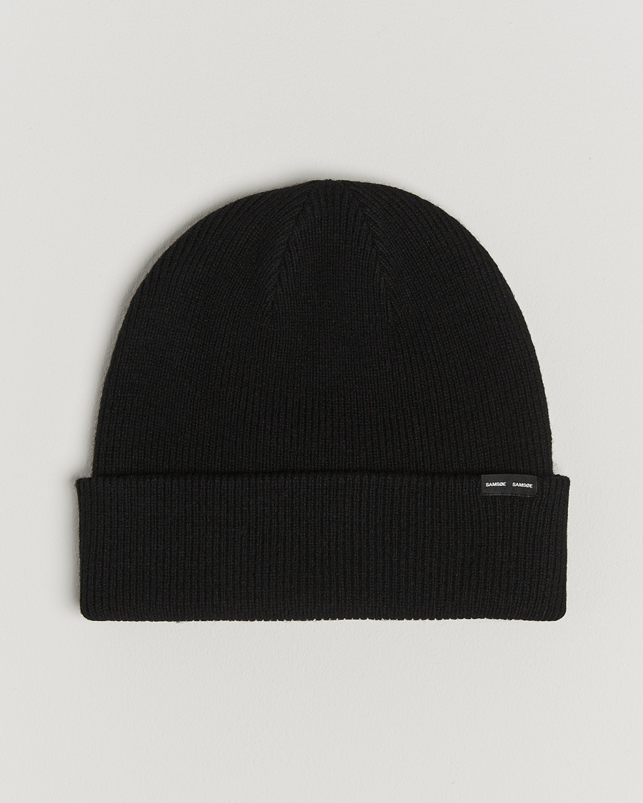 Samsøe Samsøe The Wool Beanie Black – Schwarz