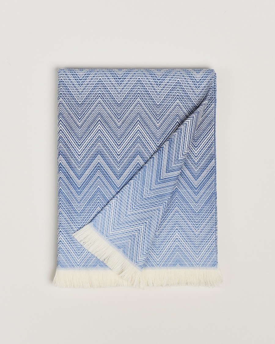 Missoni Home Timmy Wool Throw 130x190cm Blue – Blau