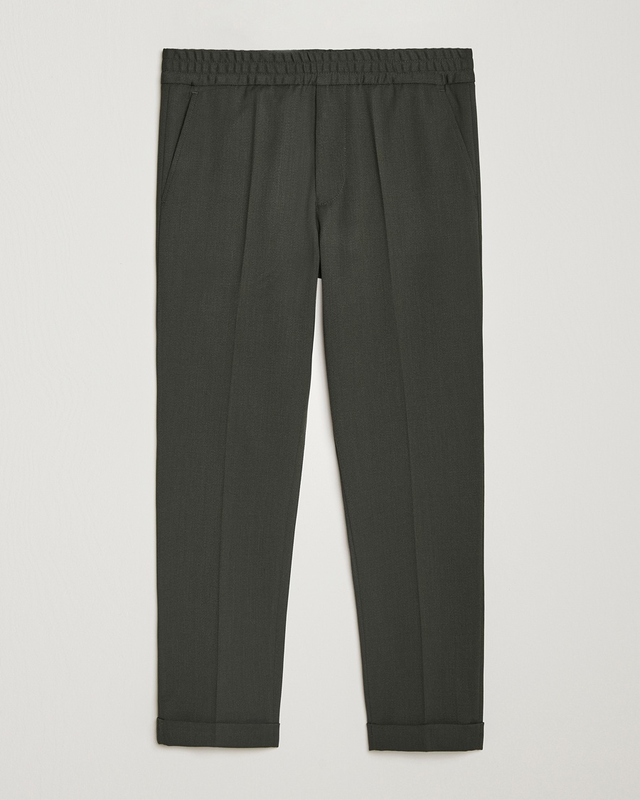 Filippa K Terry Wool Trousers Green Melange – Grün