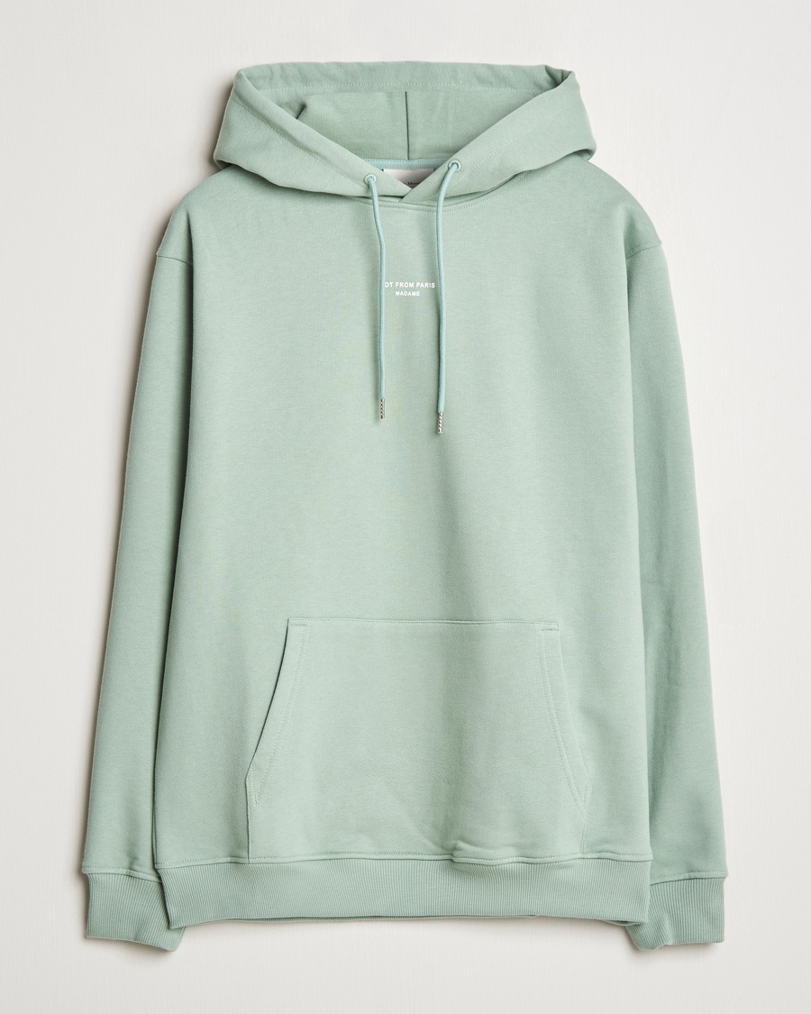 Drôle de Monsieur Classic Slogan Hoodie Water Green – Grün