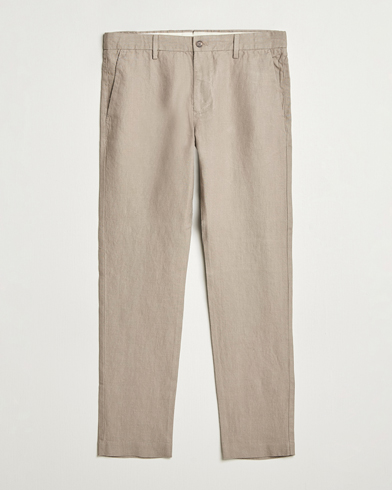 NN07 Theo Linen Trousers Greige – Beige