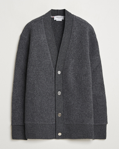 Thom Browne Wool Fleece Cardigan Charcoal – Grau
