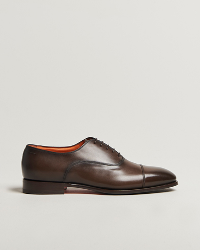 Santoni Adrian Oxford Dark Brown Calf – Braun