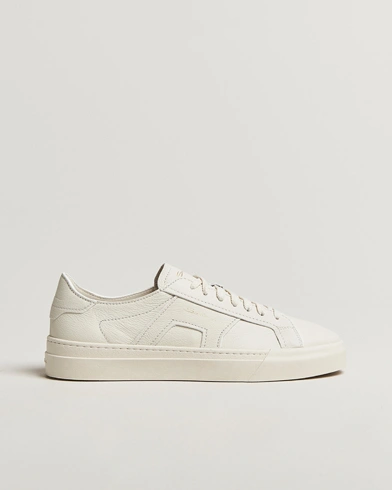 Santoni Double Buckle Sneakers White Grain – Weiß