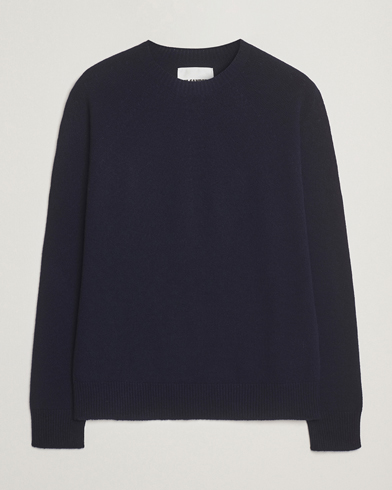Jil Sander Wool/Cashmere Round Neck Sweater Navy – Blau