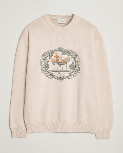 Drôle de Monsieur Plateau Knitted Sweater Natural Beige – Beige