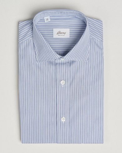 Brioni Classic Dress Shirt Blue Stripe – Blau