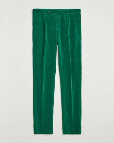 Massimo Alba Ionio Pleated Corduroy Pants Green – Grün