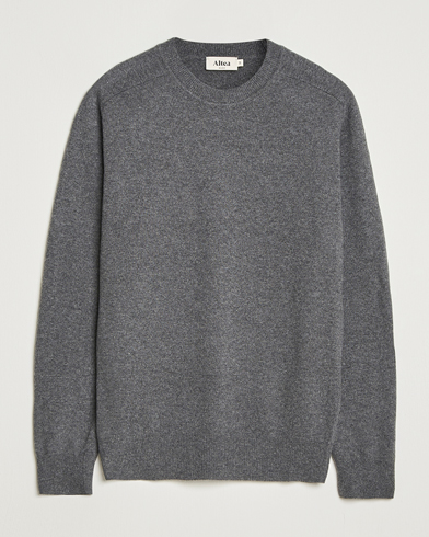 Altea Wool/Cashmere Crew Neck Pullover Charcoal – Grau