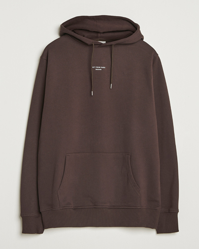 Drôle de Monsieur Classic Slogan Hoodie Dark Brown – Braun