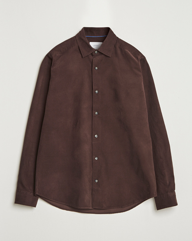 Eton Casual Fit Corduroy Shirt Dark Brown – Braun