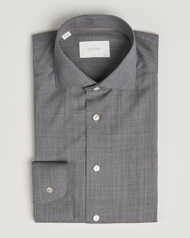 Eton Slim Fit Merino Shirt Dark Grey – Grau