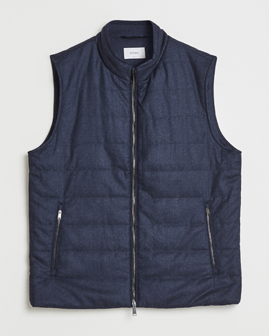 Eton Wool Padded Vest Navy – Blau