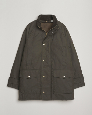 GANT Double Decker Waxed Jacket Dark Sage – Grün
