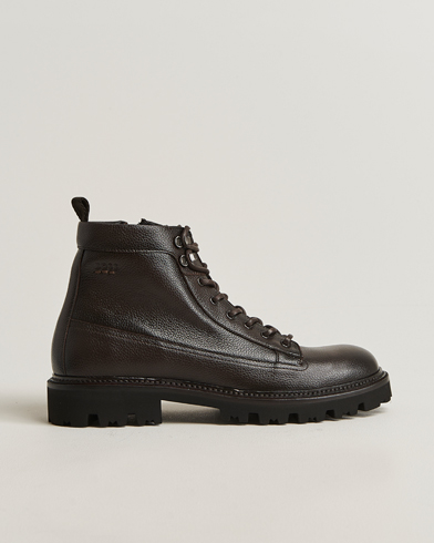 BOSS BLACK Julyo Leather Boot Dark Brown – Braun
