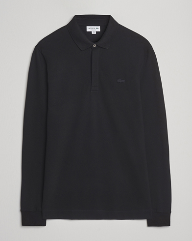 Lacoste Paris Long Sleeve Polo Piké Black – Schwarz
