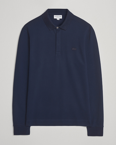 Lacoste Paris Long Sleeve Polo Piké Navy Blue – Blau