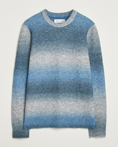 Samsøe Samsøe Aiden Wool/Alpaca Striped Crew Neck Stellar Multi – Blau