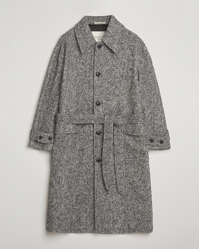 GANT 240 Mulberry Street Tweed Wool Coat Black – Grau