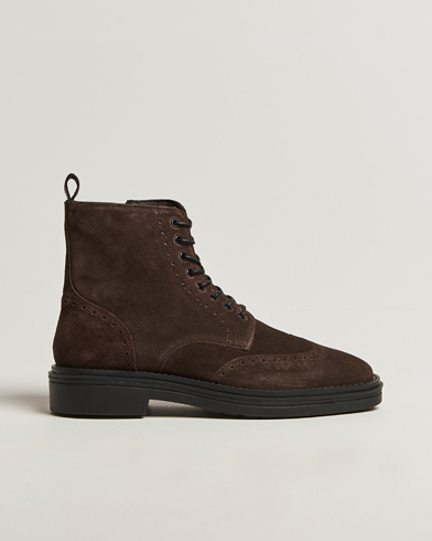 GANT Boggar Suede Brouge Boot Espresso Brown – Braun