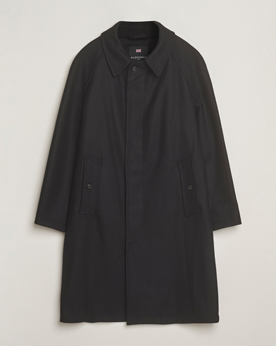 Gloverall Wool Mac Coat Black – Schwarz