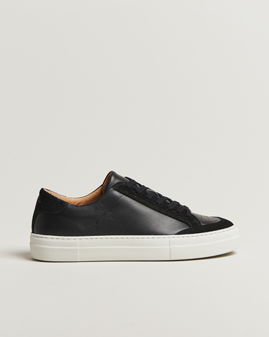 J.Lindeberg Art Signature Leather/Suede Sneaker Black – Schwarz