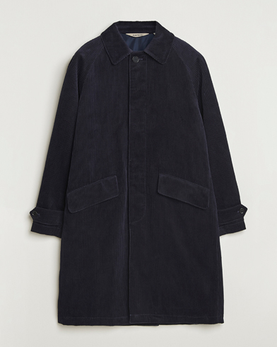 Aspesi Corduroy Raglan Coat Navy – Blau
