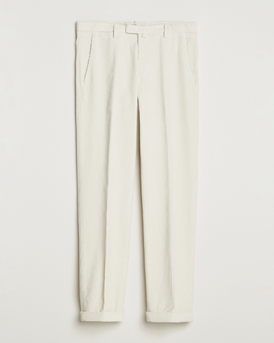 Briglia 1949 Slim Fit Corduroy Trousers Off White – Weiß
