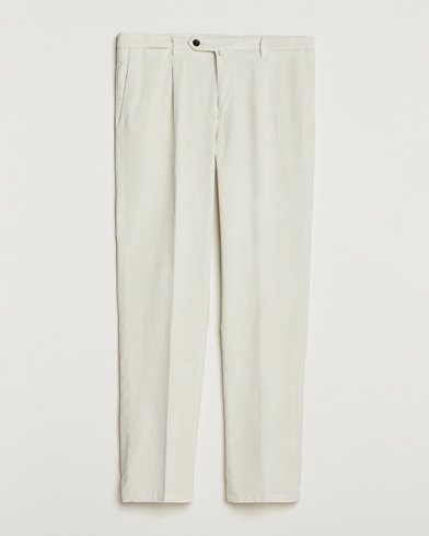 Briglia 1949 Easy Fit Corduroy Trousers Off White – Weiß