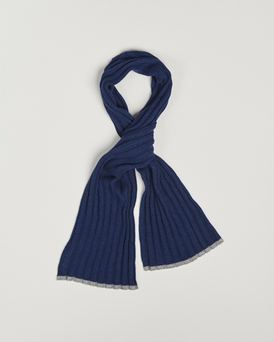 Brunello Cucinelli Wool/Cashmere Scarf Navy – Blau