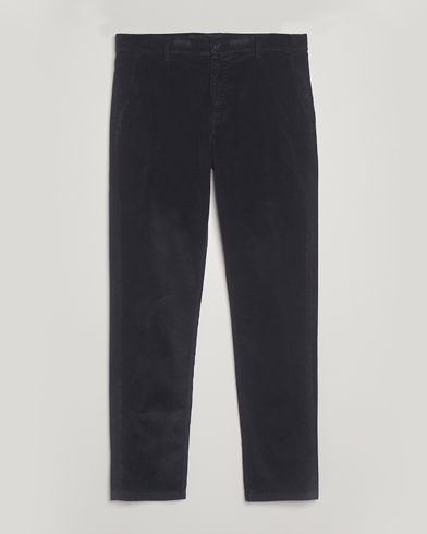 Canali Soft Corduroy Trousers Navy – Blau