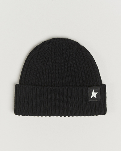 Golden Goose Rib Wool Beanie Black – Schwarz