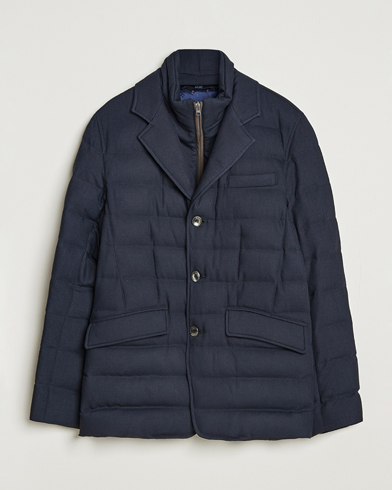 Herno Flannel Down Blazer Navy – Blau