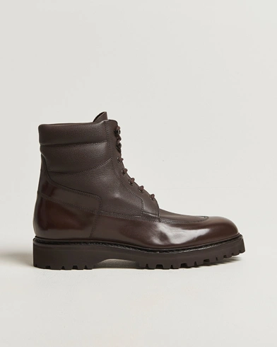 John Lobb Peak Lined Boots Dark Brown – Braun