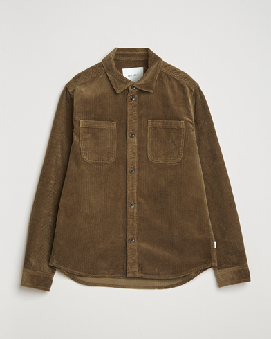 LES DEUX Kody Corduroy Overshirt Military Olive – Grün