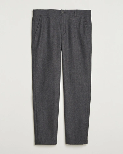 LES DEUX Como Reg Wool Pants Asphalt – Grau