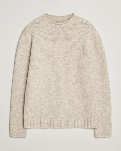 Massimo Alba Cashmere/Silk Knitted Sweater Snow – Beige