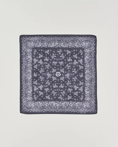 Massimo Alba Hanky Cotton Handkerchief Navy – Blau