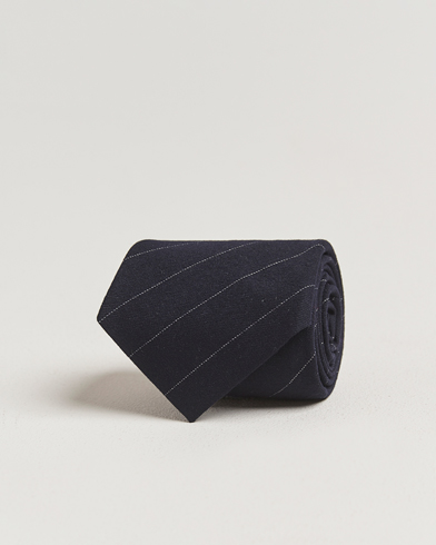 Ralph Lauren Purple Label Wool Pinstripe Tie Navy/Grey – Blau