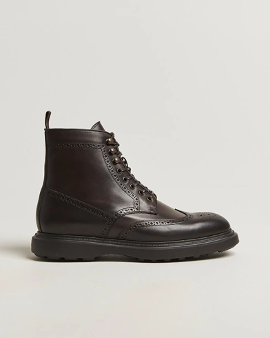 Polo Ralph Lauren Martelli Brogue Boot Dark Brown Suede – Braun