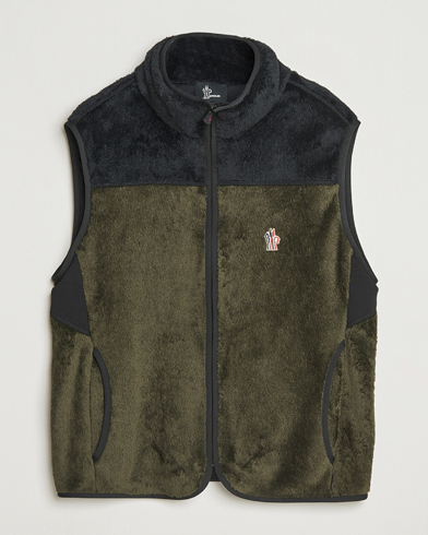 Moncler Grenoble Insulated Fleece Vest Forest Green – Grün