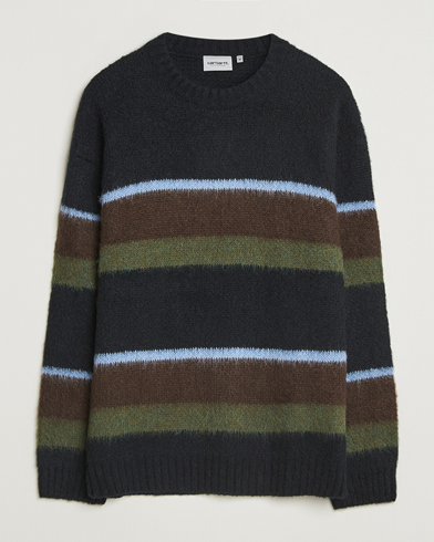 Carhartt WIP Merton Striped Alpaca Sweater Palisander – Schwarz