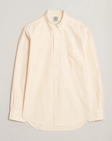 Kamakura Shirts Vintage Ivy Oxford Button Down Shirt Yellow Stripe – Gelb