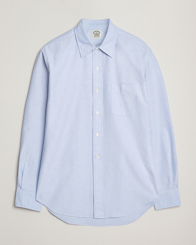 Kamakura Shirts Vintagy Ivy Straight Collar Oxford Shirt Light Blue – Blau
