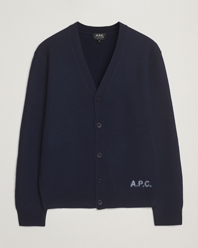 A.P.C. Kenny Wool Knitted Cardigan Dark Navy – Blau