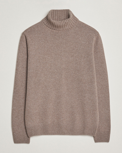 Morgano Wool/Cashmere Heavy Knit Rollneck Light Brown – Braun