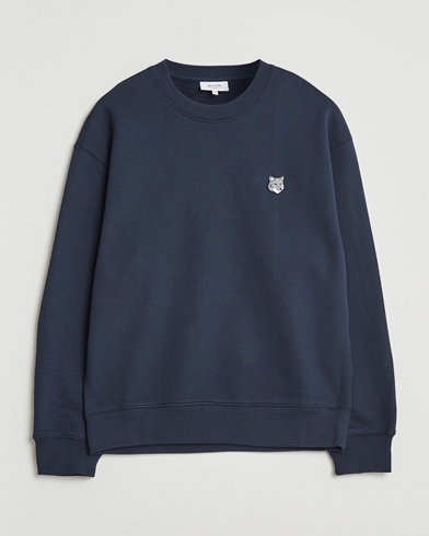 Maison Kitsuné Grey Fox Head Sweatshirt Classic Navy – Blau